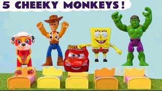 5 Little Monkeys Nursery Rhyme Story With Funny Funlings [upl. by Chandal]