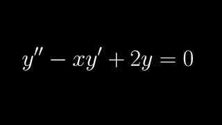 ODE y  xy  2y0  Power Series Solution about an Ordinary Point [upl. by Aenea]