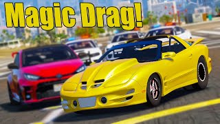 ShapeShifting Drag Cars In Gta 5 rp [upl. by Annaeerb756]