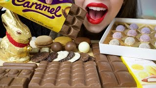 ASMR Luxurious GOLD CHOCOLATE Eating CRUNCHY amp CHEWY Eating Sounds No Talking [upl. by Kiraa]