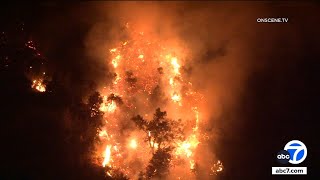 San Bernardino County brush fire explodes to 17459 acres [upl. by Odnamla]