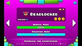 Geometry Dash  Deadlocked 100 All Coins [upl. by Mclaughlin]