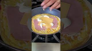 How to make an egg quesadilla with ham and cheese shorts [upl. by Vaden]