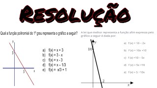 GRÁFICOS DE FUNÇÃO AFIM  EXERCÍCIOS [upl. by Hemminger]