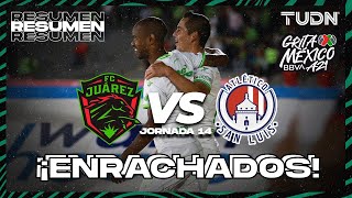 Resumen y goles  FC Juárez vs Atl San Luis  Grita México BBVA P2021 J14  TUDN [upl. by Uahsoj]