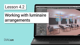 42 How to work with luminaire arrangements in DIALux evo [upl. by Aleunamme]