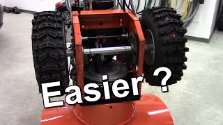 Snow Blower Auger Belt Replacement  The Easy ier Way [upl. by Veedis]