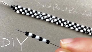 Easy Way to Make Beaded Bracelets Simple Beaded Bracelet Tutorial [upl. by Nyvek]