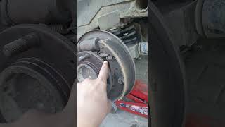 mahindra Scorpio rear brake adjusting [upl. by Iralav]