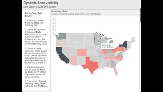 Map Drill Down Demo  Dynamic Zone Visibility  Tableau [upl. by Fax]