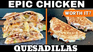 EPIC Chicken and Cheese Quesadillas on the Griddle  2 Ways  Worth the extra effort [upl. by Batsheva]