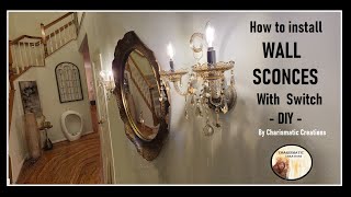 How to Install Wall LightSconceOnOff Switch DIY Installation Steps from Scratch [upl. by Akienom840]