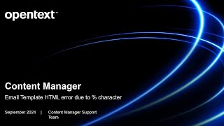 Content Manager Email Template HTML error due to  character [upl. by Sayer]