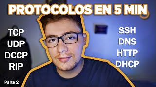 Todos los PROTOCOLOS DE RED explicados fácil en 5 minutos Parte 2  TCP SSH HTTP DNS RIP [upl. by Asilec]