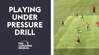 Playing Under Pressure Drill ⚽️ [upl. by Yakcm406]