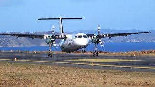 Widerøe Dash8300 at Stord Airport March 2015 [upl. by Arlette]