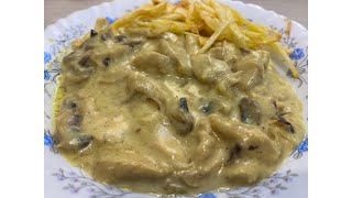 How to make chicken stroganoff so easy چیکن استراگانف [upl. by Rehpotsirhk]