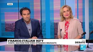 FrancoItalian rift Conte Macron row over stranded migrants [upl. by Ylagam951]