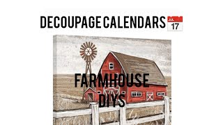 Decoupage Dollar Tree 2024 Calendars 📅 decoupage decoupagetutorial dollartreediy [upl. by Scales]