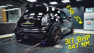 MINI F56 JCW remap 317 BHP  447 NM with our bespoke ECU calibration 👌 [upl. by Dulce179]