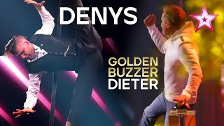 Denys bekommt für seine waghalsige Performance Dieters goldenen Buzzer 🥇  Das Supertalent 2024 [upl. by Eilrebma]