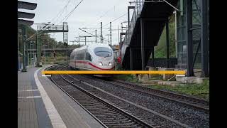 DB  ICE 3M 4611 Dusseldorf drives through Stolberg Rheinland HBF [upl. by Stephie]