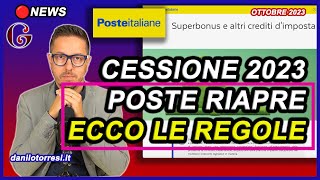 CESSIONE DEL CREDITO Superbonus 110 ultime notizie  POSTE ITALIANE riapre ecco i requisiti [upl. by Ellinehc853]