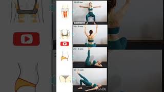 Weight loss Exercise at home yoga pilates shorts weightloss absworkout26 [upl. by Meingolda]