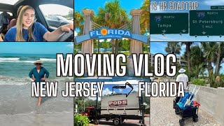 MOVING TO ST PETE FLORIDA  driving from NJ to FL my new florida apartment road trip moving vlog [upl. by Tayyebeb]