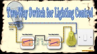 How to make two way switch connection lighting electricity twowayswitch [upl. by Greenwood]