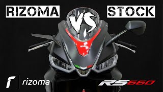 RS 660  Rizoma Stealth Mirrors vs Stock  Install amp Ride Review [upl. by Lietman]