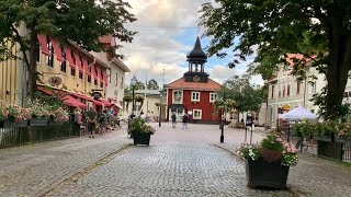 Swedish Small Town Walk picturesque Trosa Summer evening in Sweden [upl. by Ackley850]