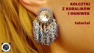 Kolczyki z koralików i ogniwek  krok po kroku  tutorial [upl. by Adnyc]