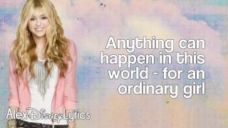 Hannah Montana  Ordinary Girl Lyrics On Screen HD [upl. by Asial]