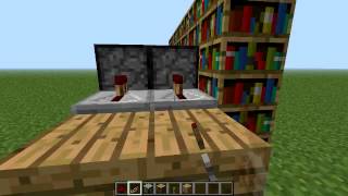 How To Make A Sliding Bookcase In Minecraft [upl. by Ariayek268]