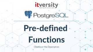 Mastering SQL  Postgresql  Predefined Functions  Data Type Conversion [upl. by Whallon]