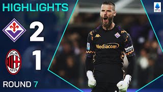 FIORENTINAMILAN 21  HIGHLIGHTS  De Gea saves TWO penalties in crazy Viola win  Serie A 202425 [upl. by Aarika603]