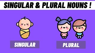 Singular and Plural Nouns For Kids  English Grade 1 amp 2 [upl. by Esiuolyram]