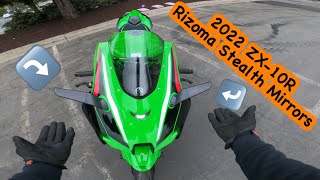 RIZOMA STEALTH MIRRORS  2022 Ninja ZX10R  Installation amp unboxing [upl. by Tybalt320]