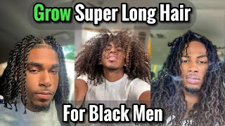 How to Grow Super Long Hair for Black Men [upl. by Ahsiekahs]