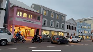 Bermuda Hamilton City Tour  Front Street from end to end see all the restaurants and shopping [upl. by Lough]