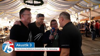 Interview mit der Akustik 3 Band  Heimattag der Siebenbürger Sachsen 2024  Dinkelsbühl [upl. by Nisen667]