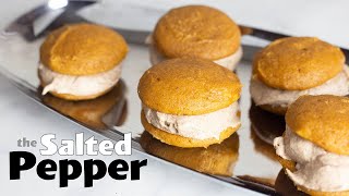 Pumpkin Whoopie Pies with a Cinnamon Spiced Creamy Filling [upl. by Onivla]