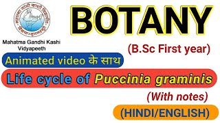 Botany for BSc  Life cycle of Puccinia graminis tritici [upl. by Phio646]