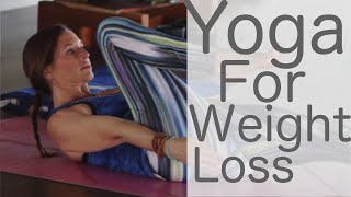 45 Minute Hatha Yoga for Weight Loss and Leg Strength [upl. by Ynaffyt]