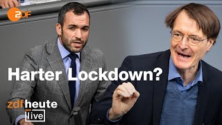 Lauterbach vs Kuhle Brauchen wir härtere CoronaMaßnahmen I ZDFheute live [upl. by Lebasy419]