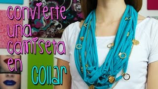 Collares de Trapillo  ¡Recicla una Camiseta y Conviértela en Collar de Tela  Catwalk [upl. by Anoo]