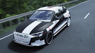 Audi A3 Sportback  AdaptivFahrwerk und quattro Antrieb Animation [upl. by Soigroeg136]