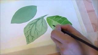 Three Techniques for Painting Leaves in Watercolor [upl. by Viradis]