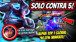 ¡EL VERDADERO 1 vs 5 NO CLICKBAIT ALPHA TOP 1 GLOBAL 905 WINRATE  MOBILE LEGENDS [upl. by Robillard939]